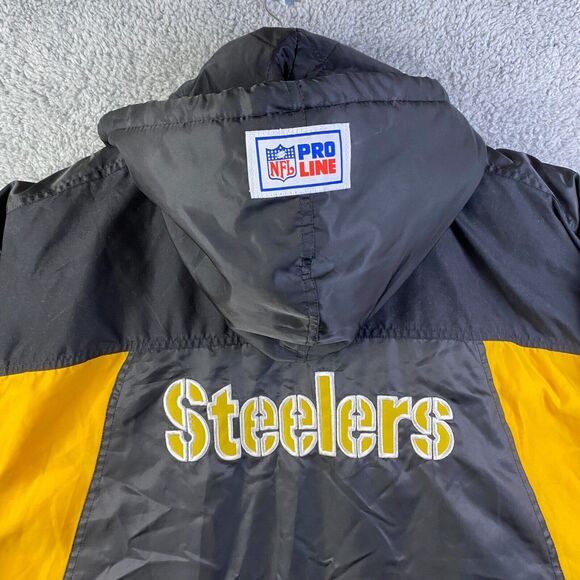 Steelers Proline Starter Jacket Reebok NFL insulated Jacket Parka Size XL - Picture 6 of 16